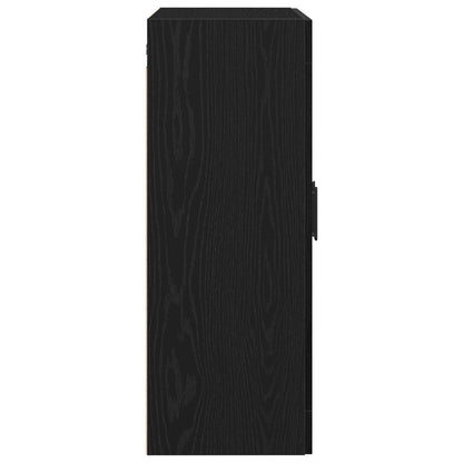 Highboard 69,5X34X90 Cm Gefabriceerd Hout Zwart eiken