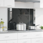 Keuken spatscherm 90x60 cm gehard glas donkergrijs