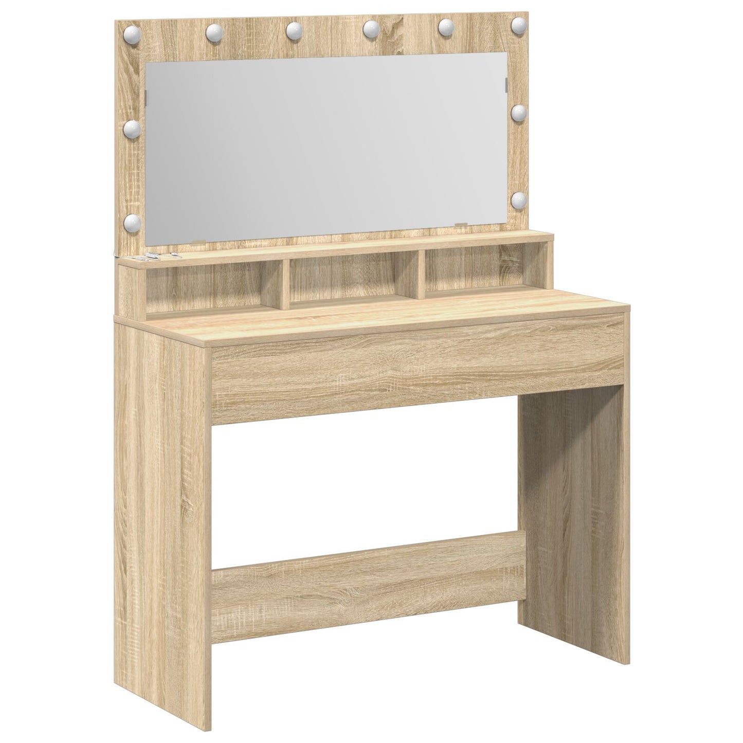 Kaptafel Met Led-Lampjes En Sonoma eik 100 x 41 x 135 cm