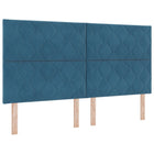 Hoofdbord 180 cm donkerblauw fluweel