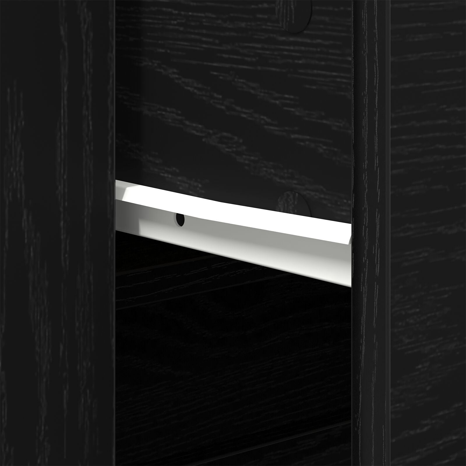 Dressoir Zwart Eiken 33X80X70 Cm Engineered Hout
