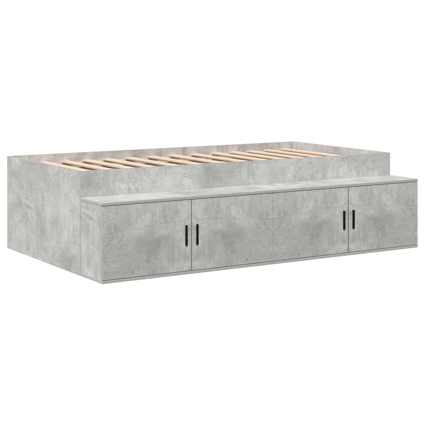Opslagbedframe Betonnen Grijs 80X200 Cm
