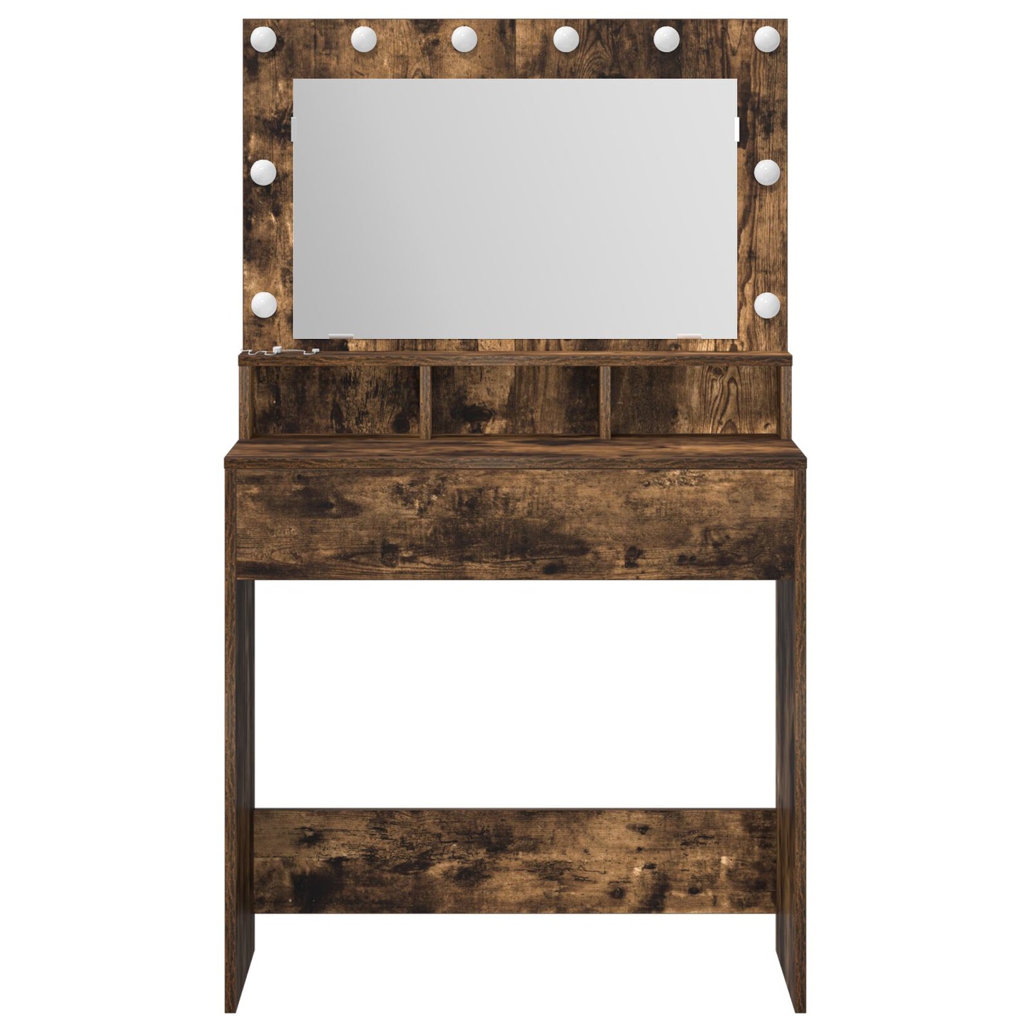 Kaptafel Met Led Verlichting - - Gerookt eiken 79 x 41 x 135 cm