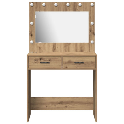 Kaptafel Met Led Verlichting Ambachtelijk eiken 78,5 x 41 x 135 cm