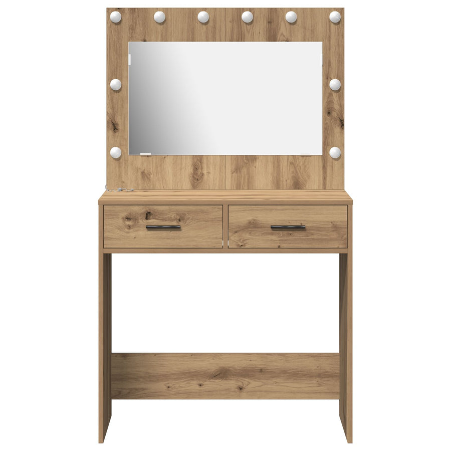 Kaptafel Met Led Verlichting Ambachtelijk eiken 78,5 x 41 x 135 cm