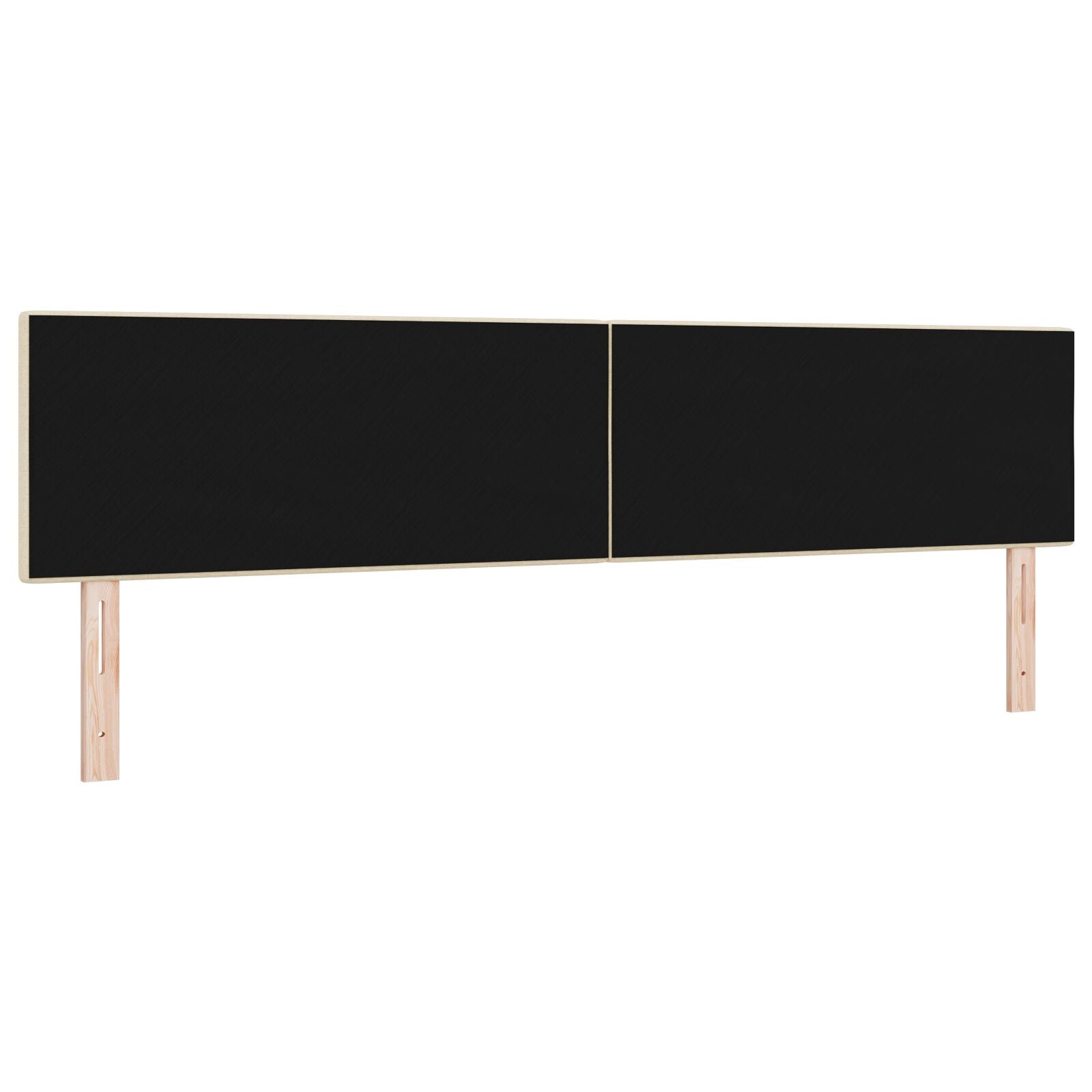 Hoofdbord Knopgestikt Stof Crème 200 cm Laag hoofdbord