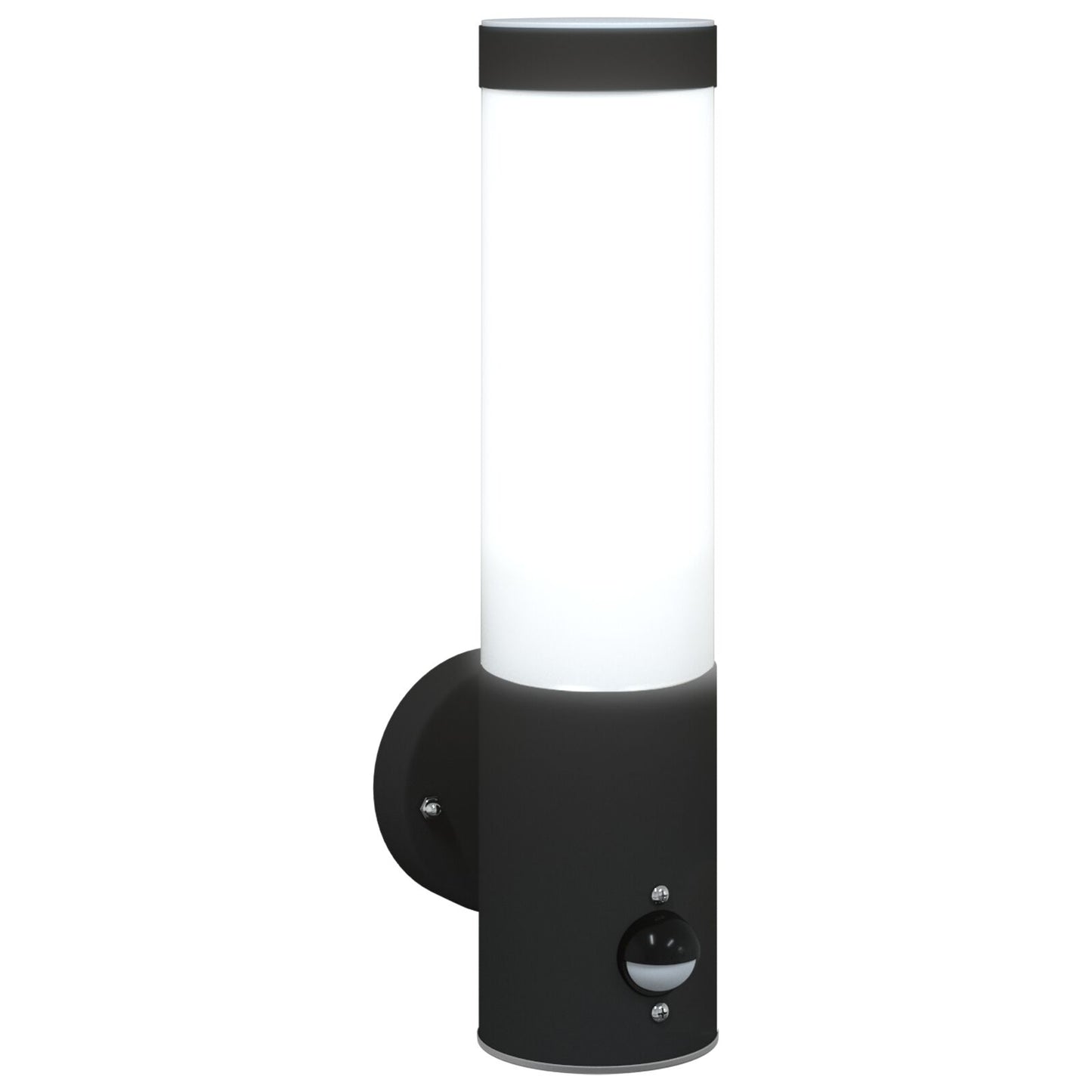 Buitengevelverlichting Rvs Ip44 1 Zwart met sensor