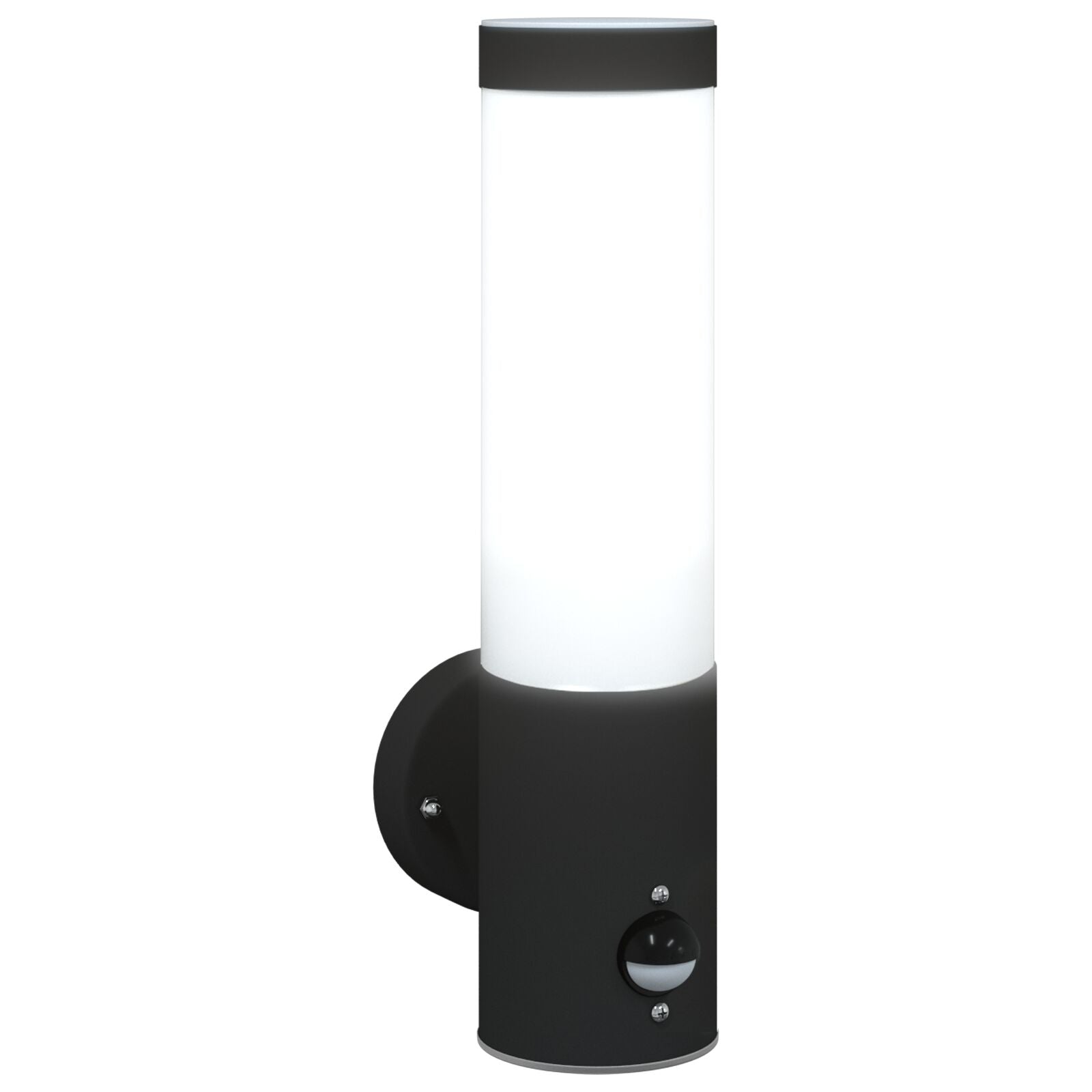 Buitengevelverlichting Rvs Ip44 1 Zwart met sensor