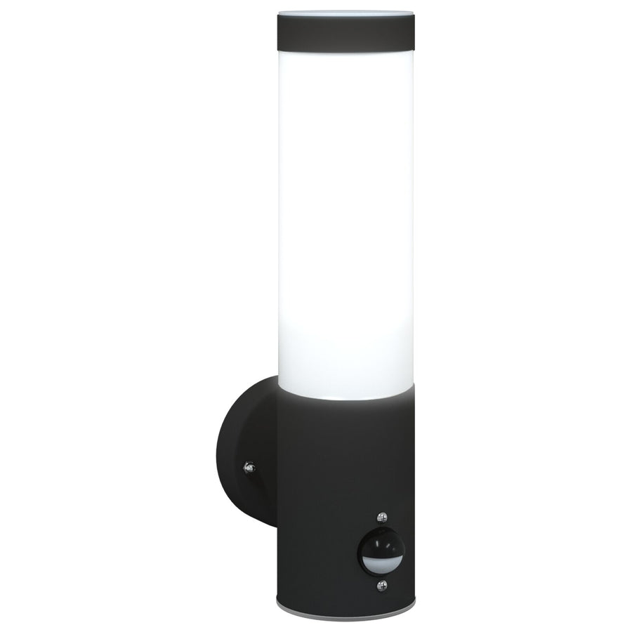 Buitengevelverlichting Rvs Ip44 1 Zwart met sensor
