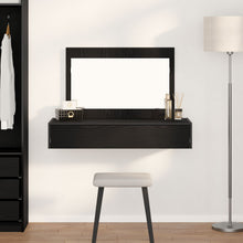 Wandgemonteerde Kaptafel In , 100 x 40 x 70 cm Zwart eiken zonder LED