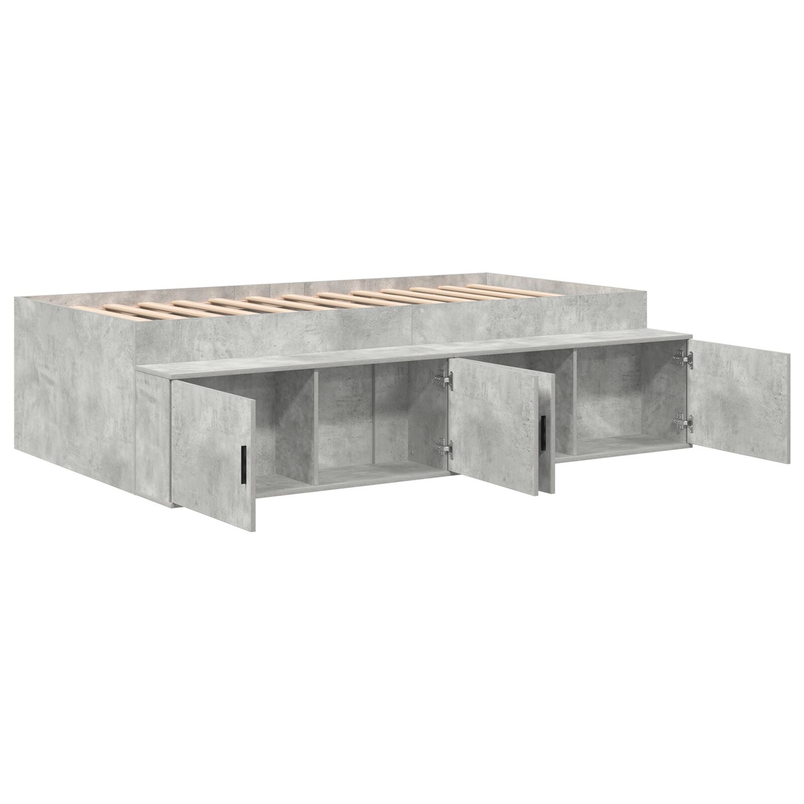 Opslagbedframe Betonnen Grijs 80X200 Cm
