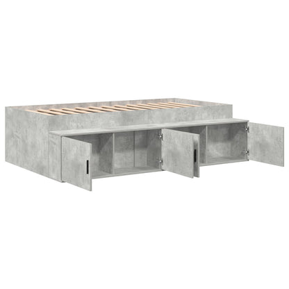 Opslagbedframe Betonnen Grijs 80X200 Cm
