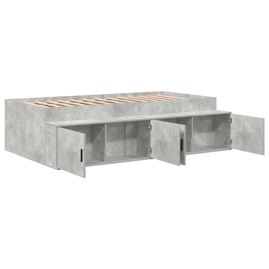 Opslagbedframe Betonnen Grijs 80X200 Cm