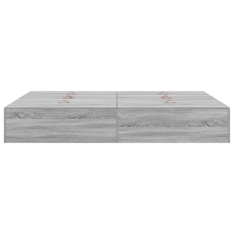 Opbergbedframe Grijs Sonoma 135 x 190 cm