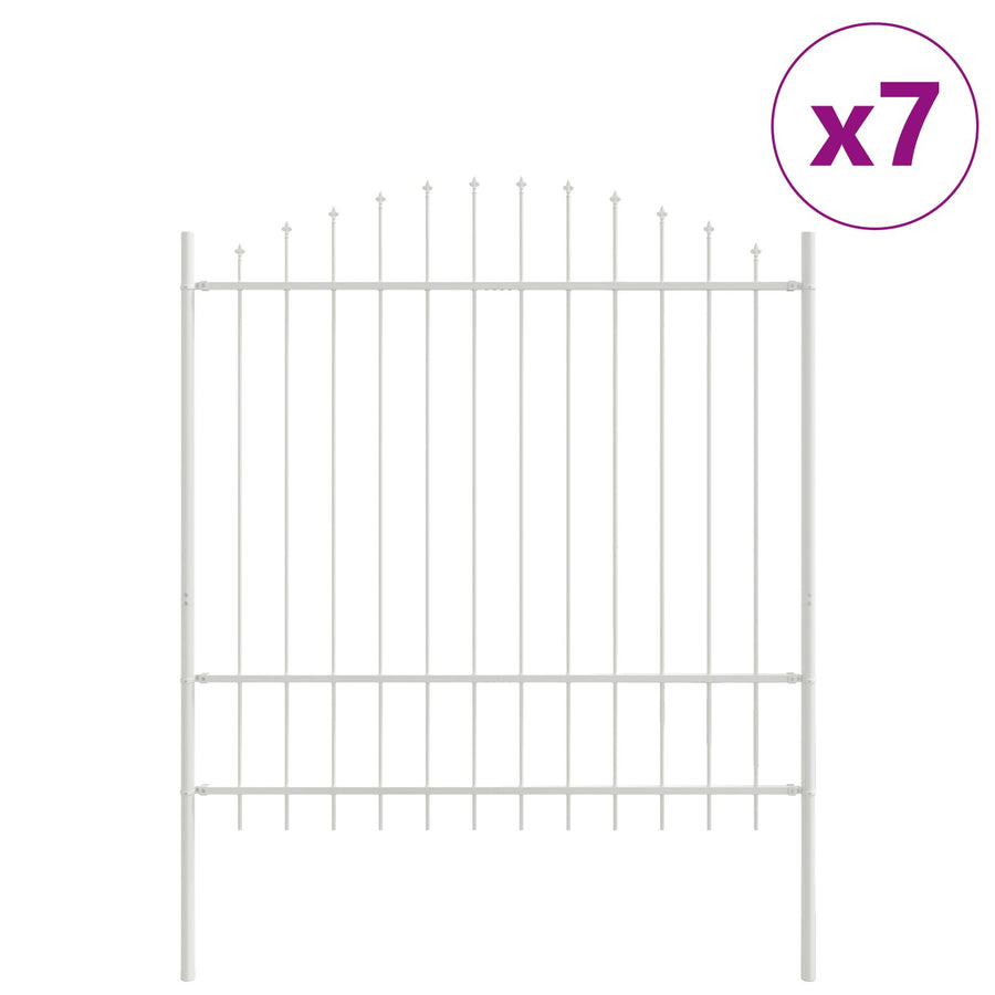 Tuinhek Met Boogtop 11,9X1,75 M Staal Wit 11.9 m 150-175 cm