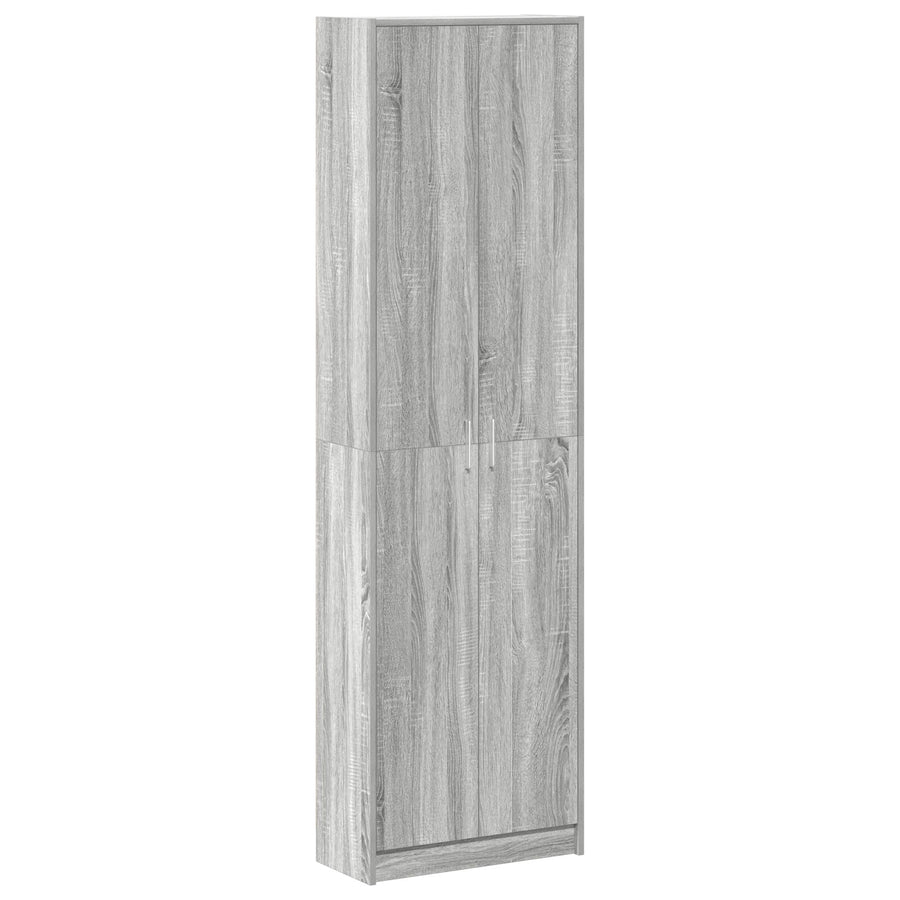 Kast Grijze Sonoma 55x25x189 cm Bewerkt Hout