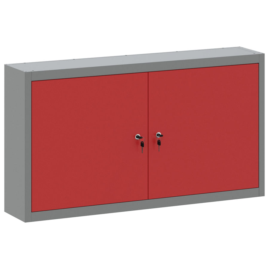 Gereedschapskast Muurbevestiging 100X20X55 Cm Staal 100 cm Rood en grijs Wandkast
