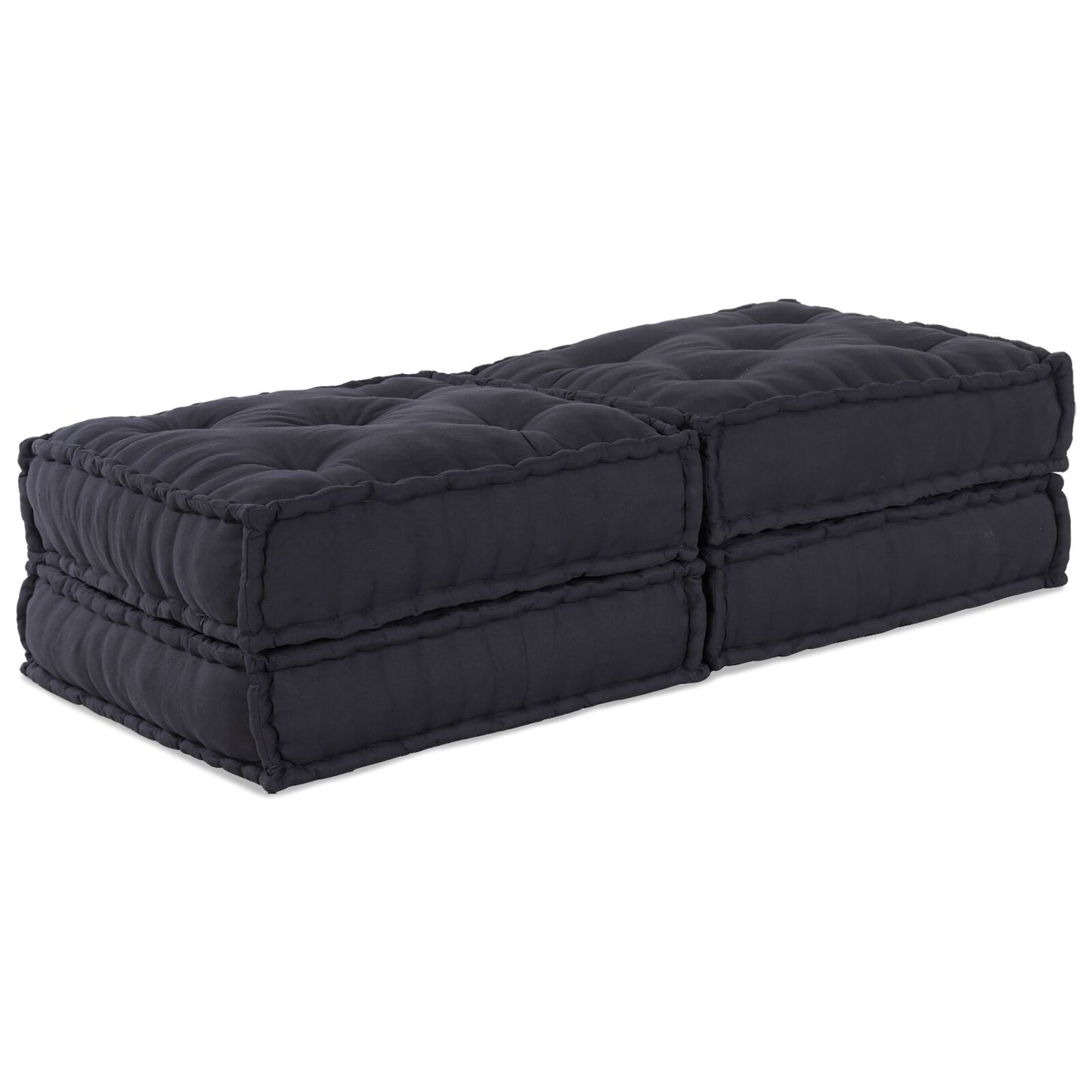 Modulaire Poefjes 2 Stuks Antraciet Stof Anthraciet 70 x 70 x 36 cm 2x lounge