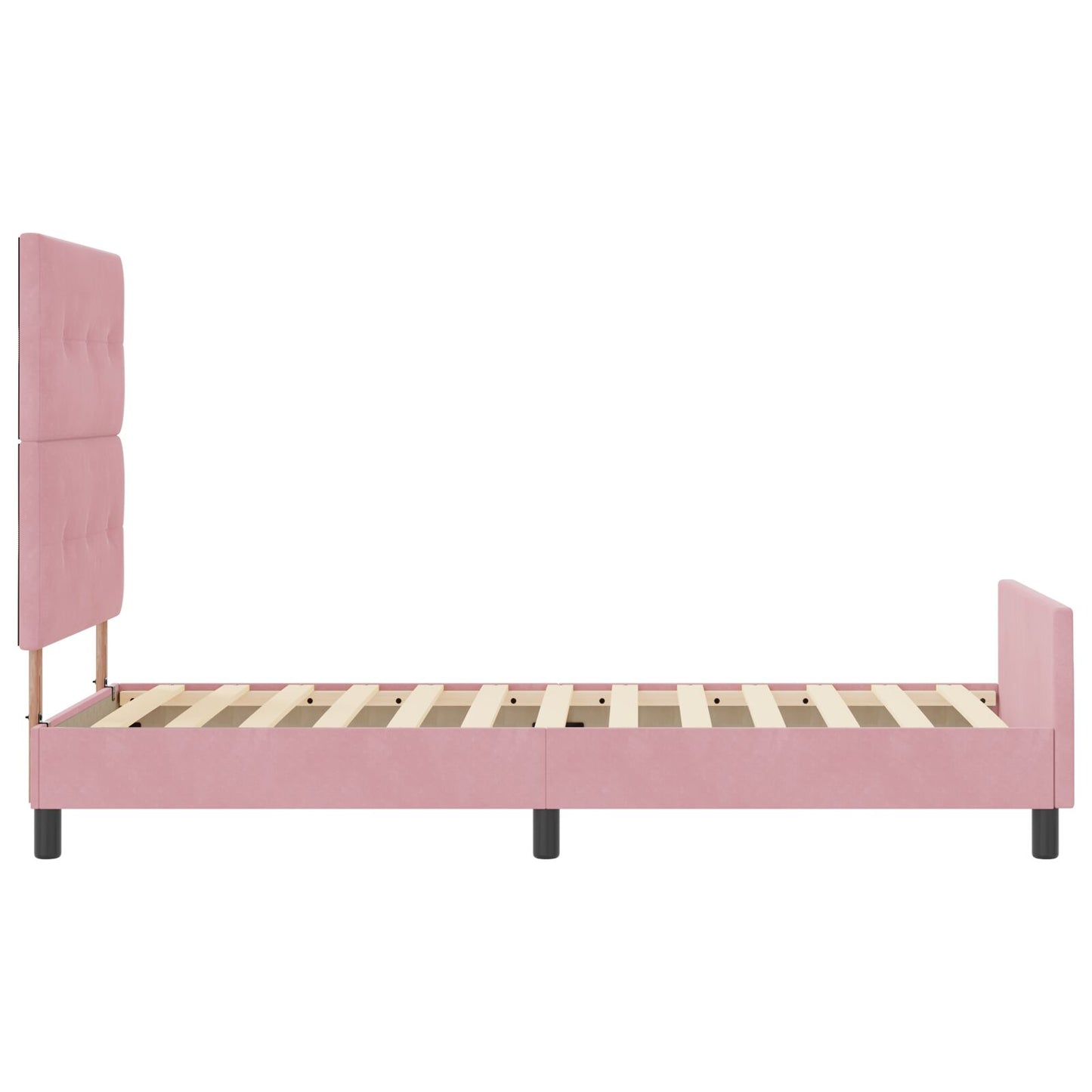 Roze Velours Bedframe 80X200 Cm Crème