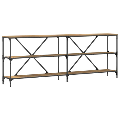 Console Tafel Artisan Eiken 200X30X75 Cm Engineered Hout & Staal
