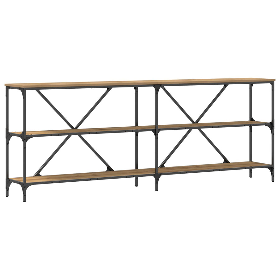 Console Tafel Artisan Eiken 200X30X75 Cm Engineered Hout & Staal