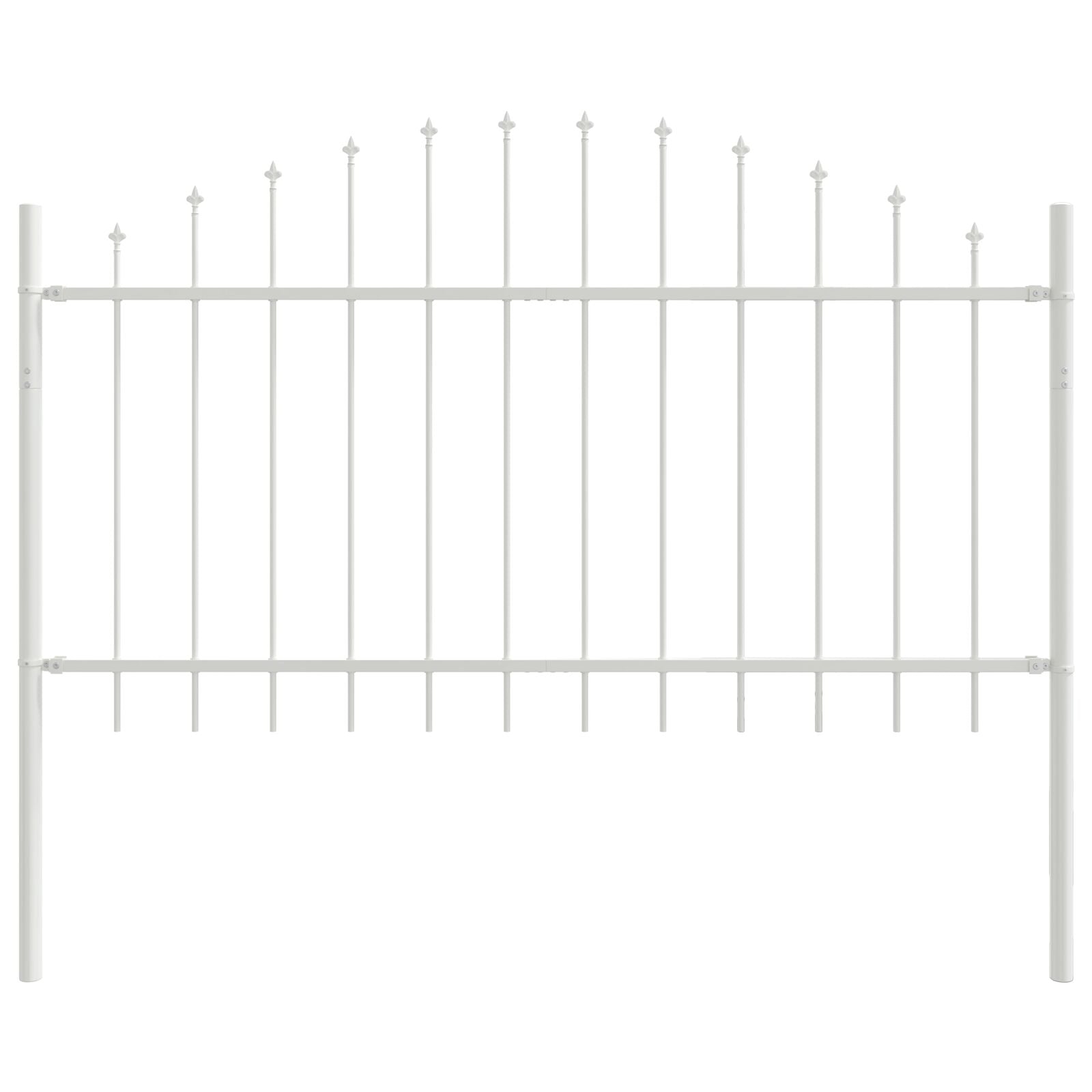Tuinhek Met Hoepel Top 6,8X1 M Staal Wit 6.8 m 75-100 cm