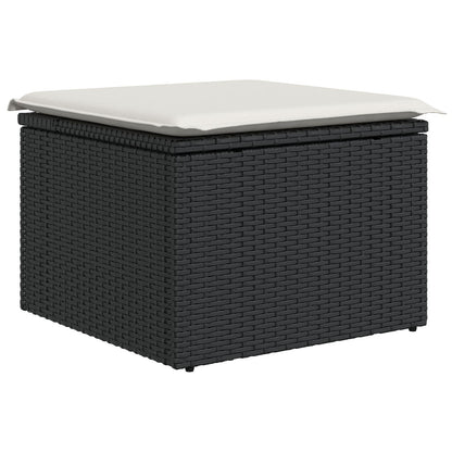 8-Delige Tuin Sofa Set Met Kussens Bruin Poly Rattan