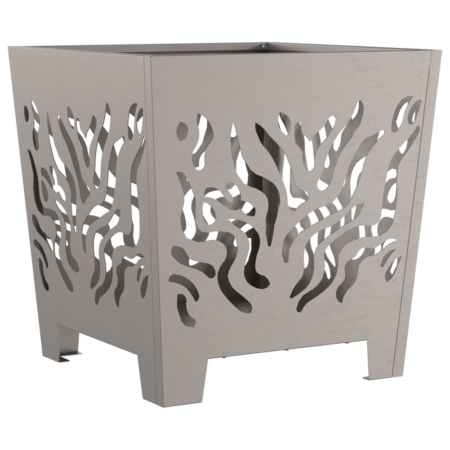 Vuurkorf Vierkant Weerbestendig Staal Verweerd staal/Bruin 40 x 40 x 40 cm