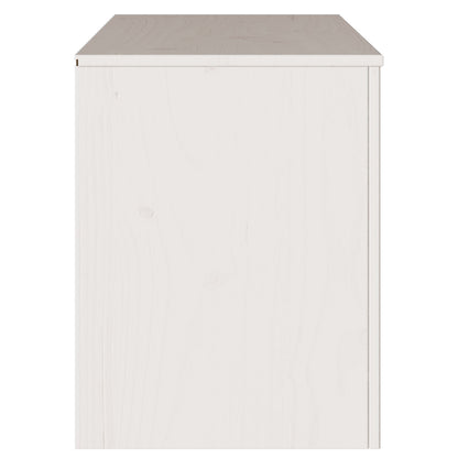 Tv-Kast ""Drammen"" 99X43X55 Cm Massief Hout Vuren Wit