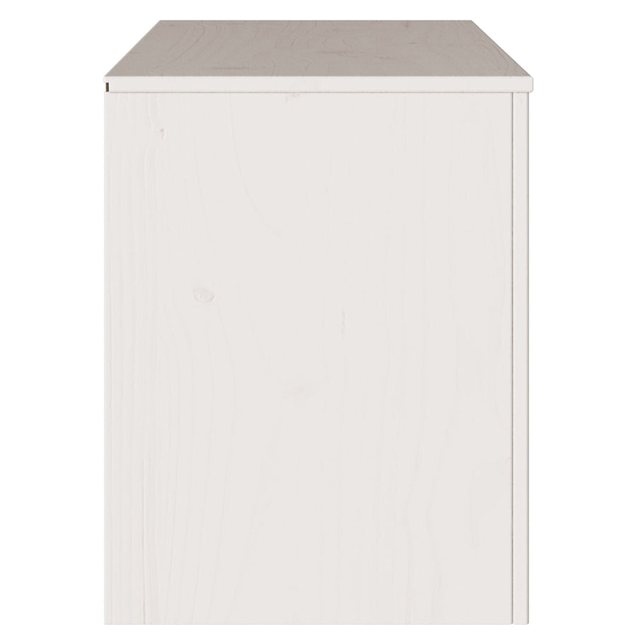 Tv-Kast ""Drammen"" 99X43X55 Cm Massief Hout Vuren Wit