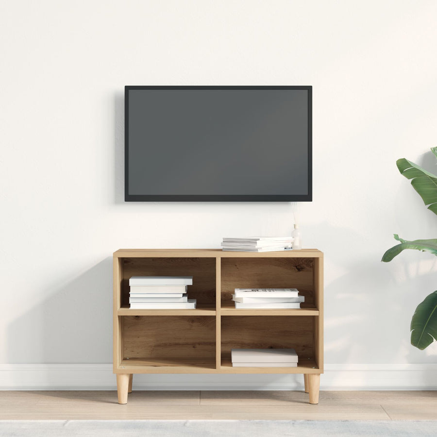 Tv Kast 69.5X30X50 Cm Bewerkt Hout 69.5 cm Artisan eiken