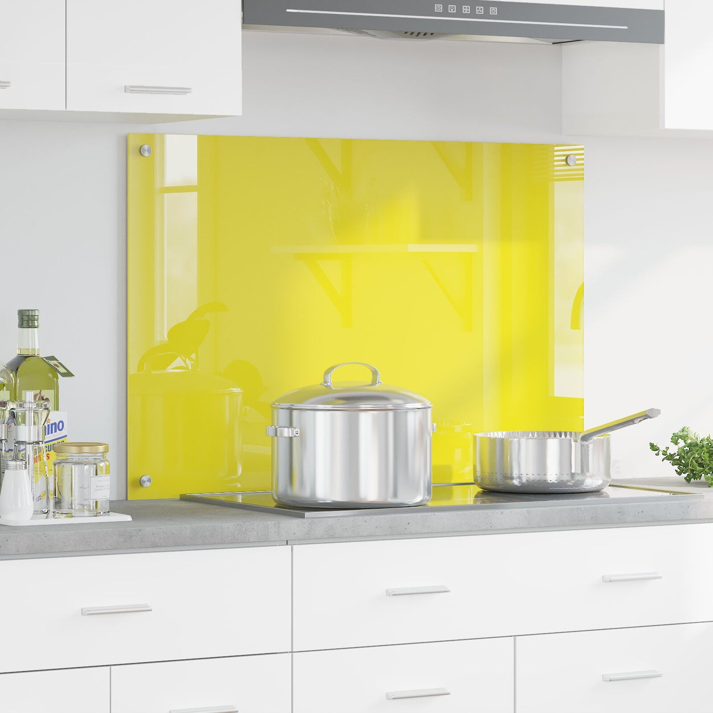 Keuken Achterwand 90X60X0,6 Cm Koelglas Geel 90 x 60 cm