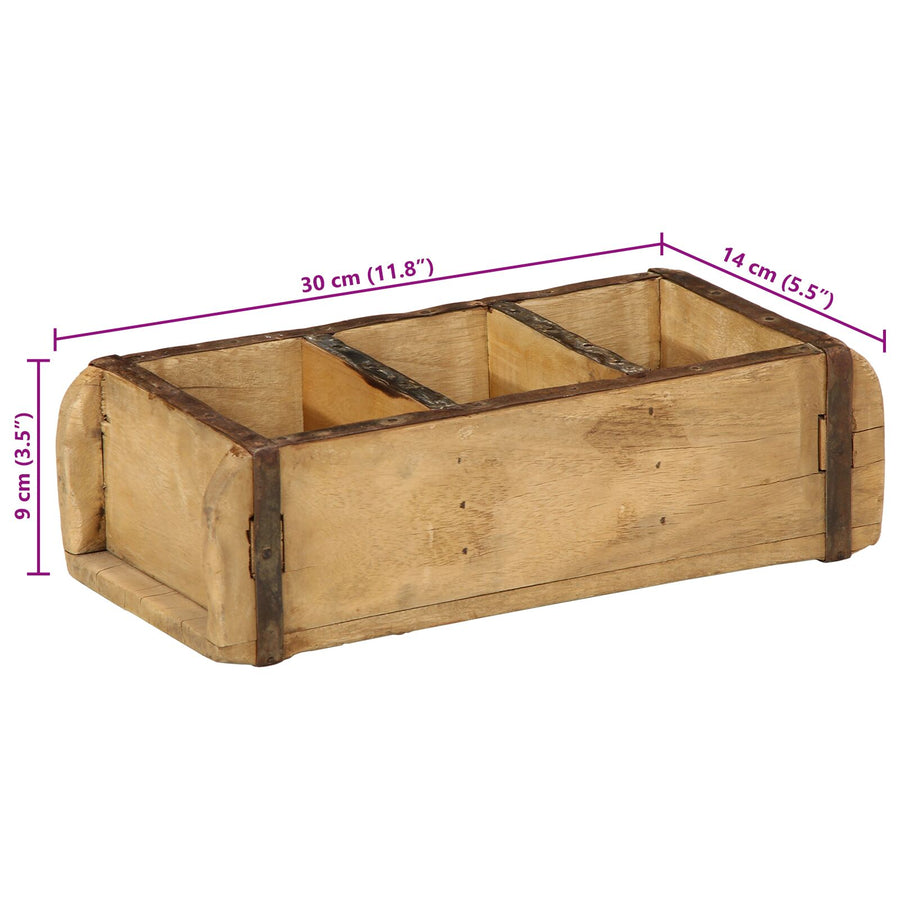 Dienbladen 4 Stuks Gemaakt Van Gerecycled Hout 30 x 14 x 9 cm