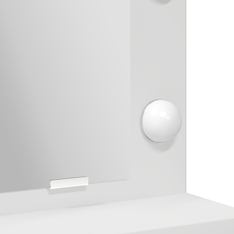 Make-Uptafel Met Led-Lampjes 50 x 41 x 135 cm Wit