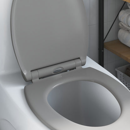 Snelle Release Toiletbril Met Zachte Sluiting Duroplast Grijs