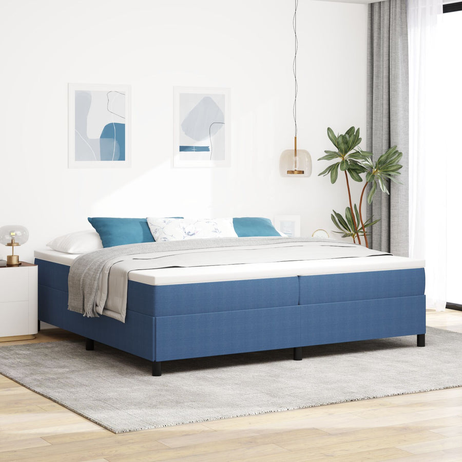 Bedframe Corduroy Stof Blauw 200 x 200 cm
