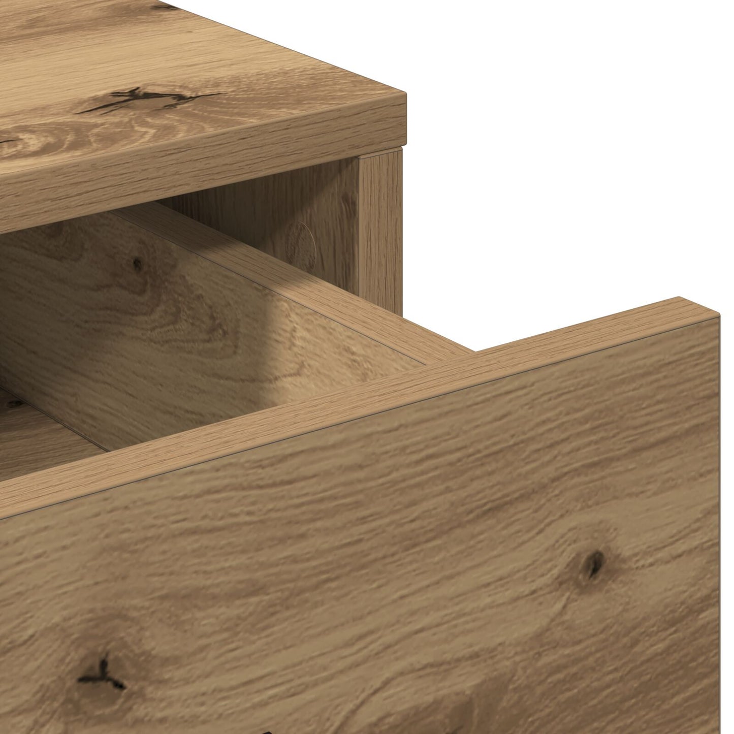 Hoogkast 40X41X135 Cm Bewerkt Hout Ambachtelijk eiken