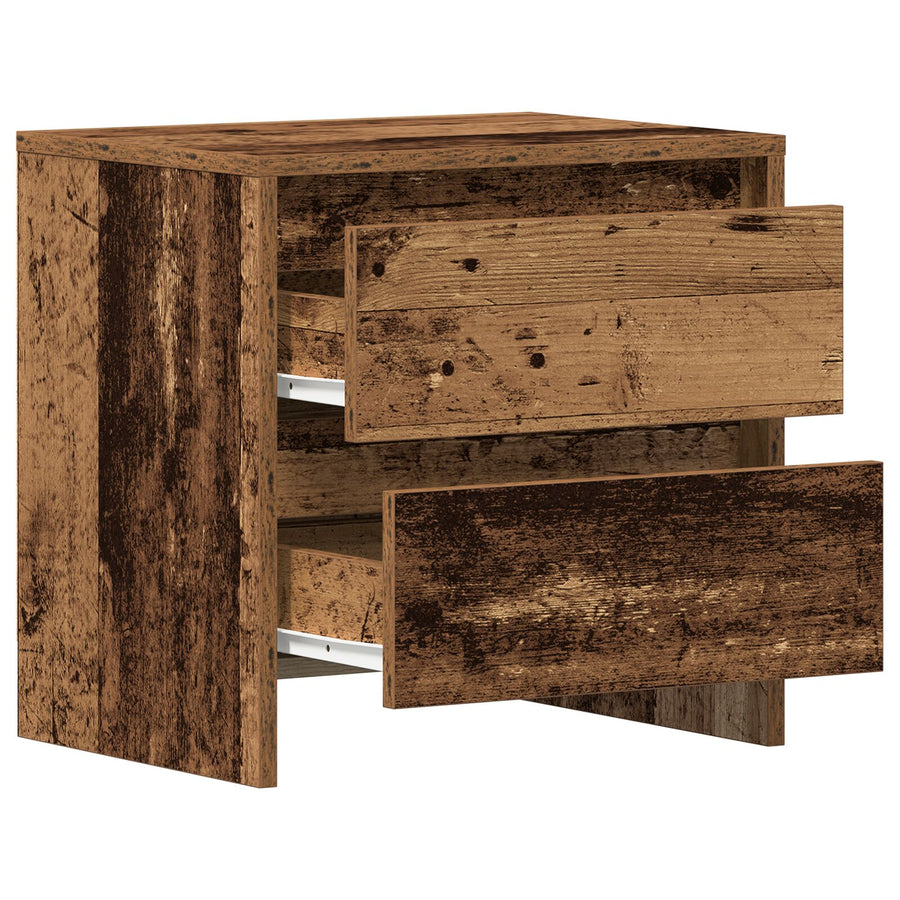 Nachtkastje 2 St Oude Hout 45X34X44,5 Cm Bewerkt Hout Oud hout