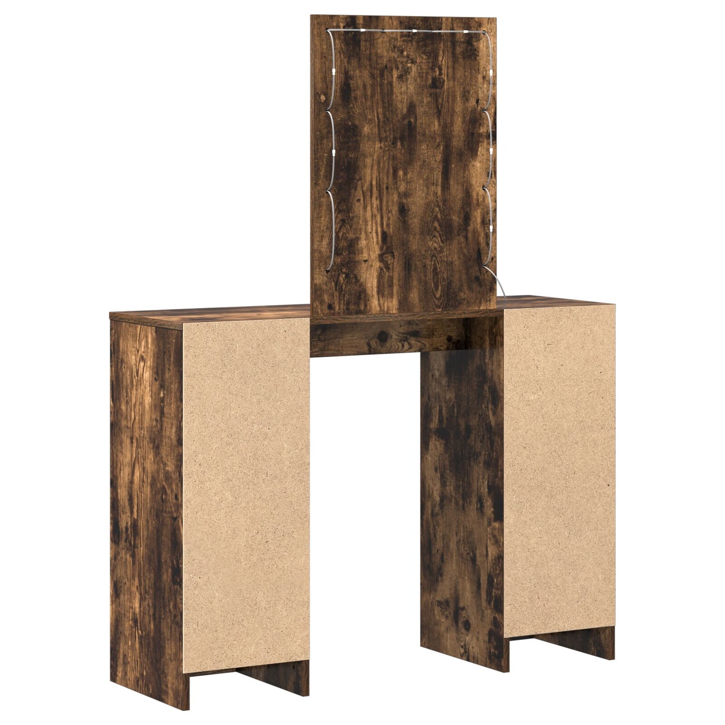 Kaptafel Met Led Verlichting 102X33X135 Cm Gerookt eiken