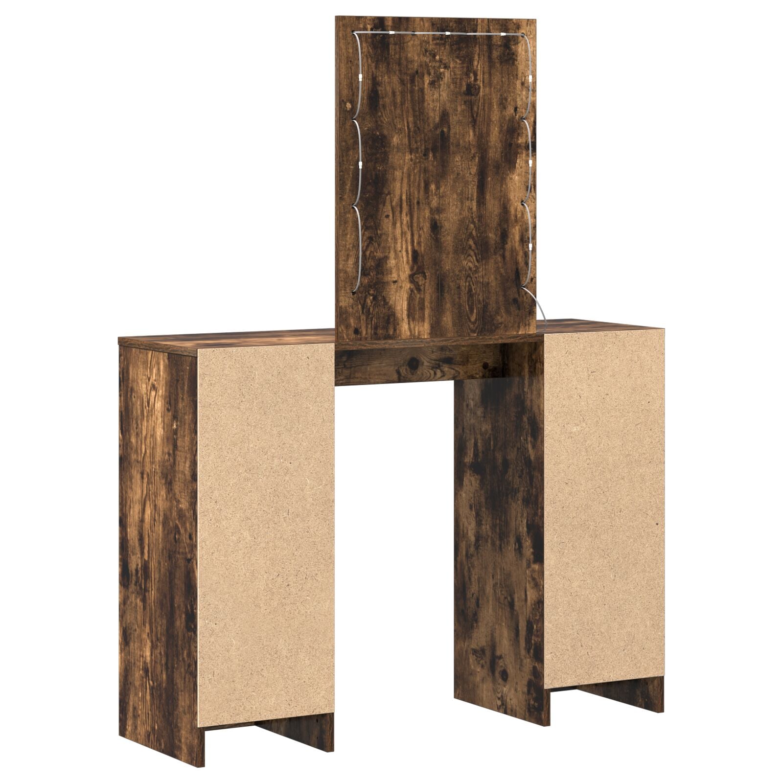 Kaptafel Met Led Verlichting 102X33X135 Cm Gerookt eiken