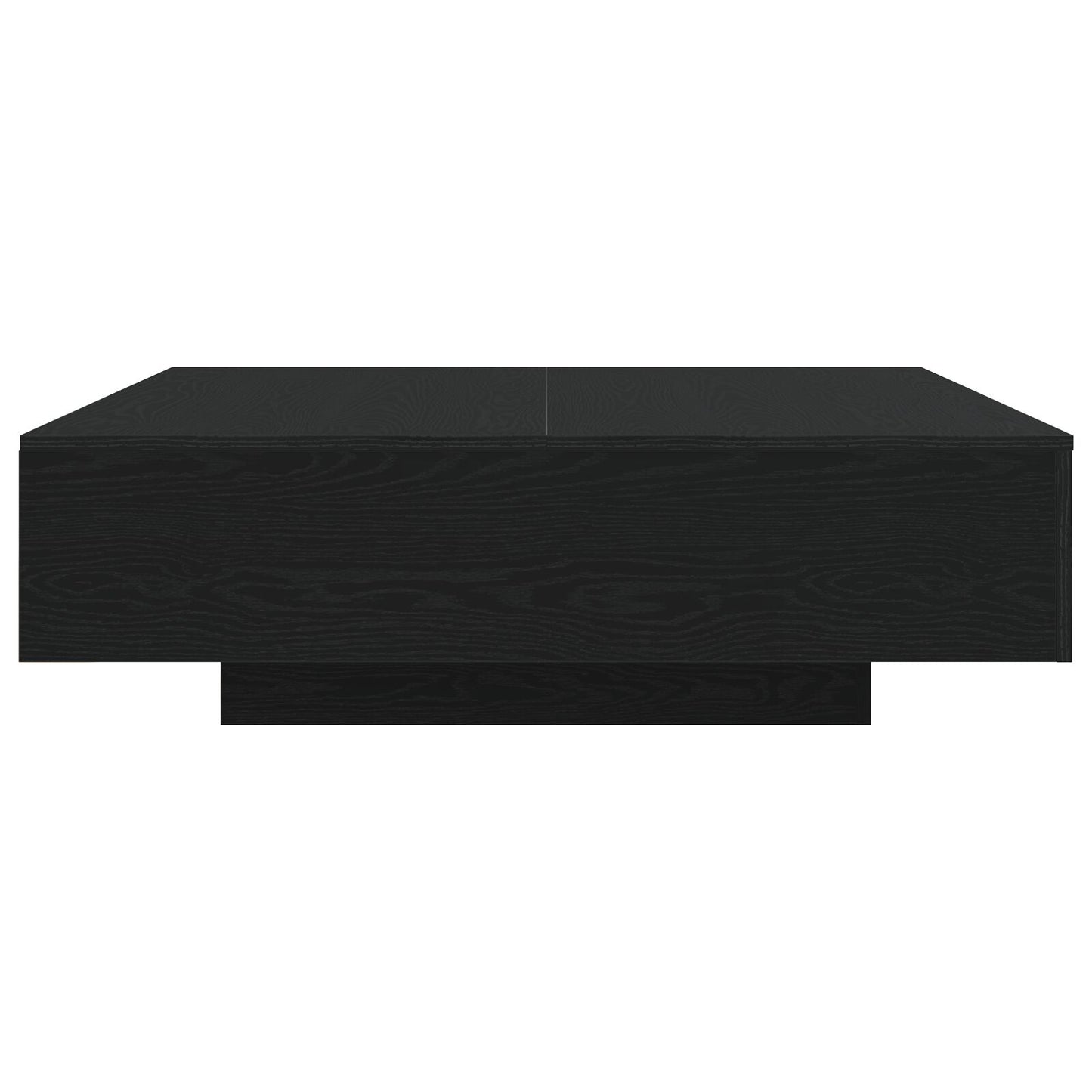 Salontafel Met Led-Verlichting Zwart Eiken 100X100X31 Cm
