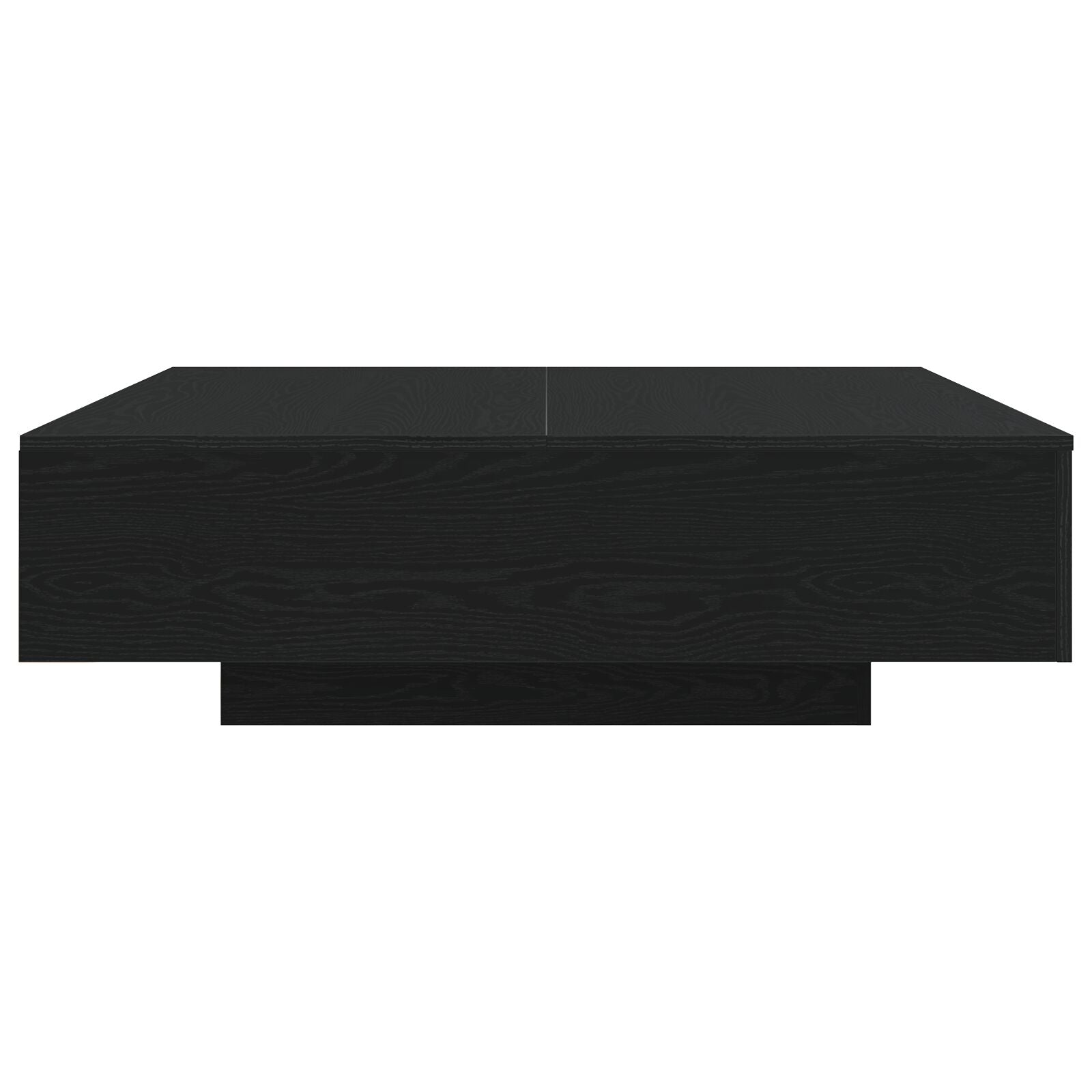 Salontafel Met Led-Verlichting Zwart Eiken 100X100X31 Cm
