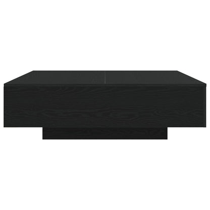 Salontafel Met Led-Verlichting Zwart Eiken 100X100X31 Cm
