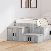 Storage Cabinet 2 pcs Grey Sonoma 118 x 41 x 40 cm Engineered Wood