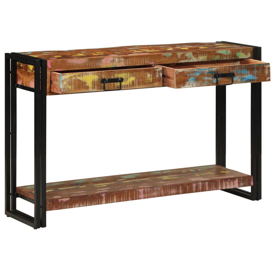 Console Tafel Meerkleurig 120X33X75 Cm Massief Hout Gerecycled 120 cm Massief gerecycled hout