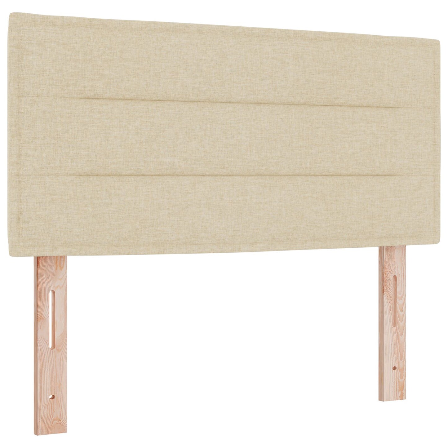 Boxspring Bed Met Matras Stof Crème 90 x 200 cm Lijnen ontwerp