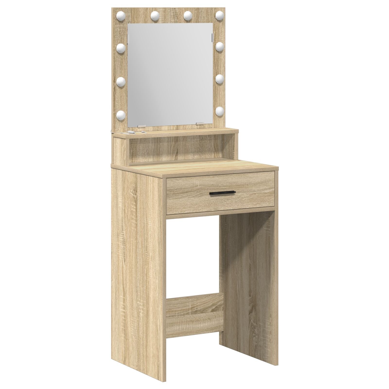 Kaptafel Met Led-Lampjes 50 x 41 x 135 cm Sonoma eiken