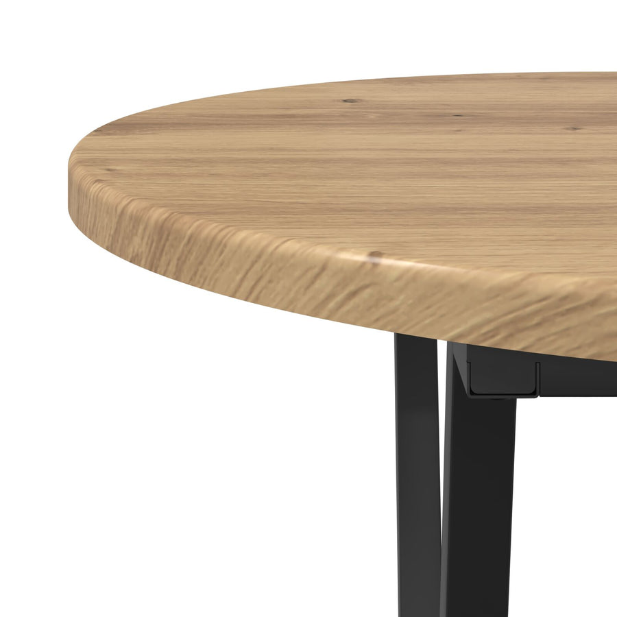 Salontafel Artisan In Eiken 80X40X40,5 Cm - Houten En Metalen Afwerking Artisan eiken