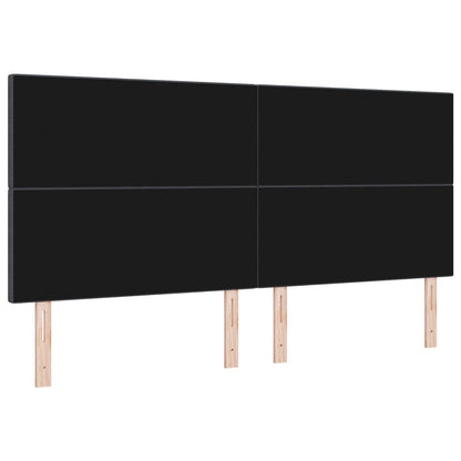 Hoofdbord Effen Ontwerp Korte Stof Donkergrijs 200 cm Hoog hoofdbord
