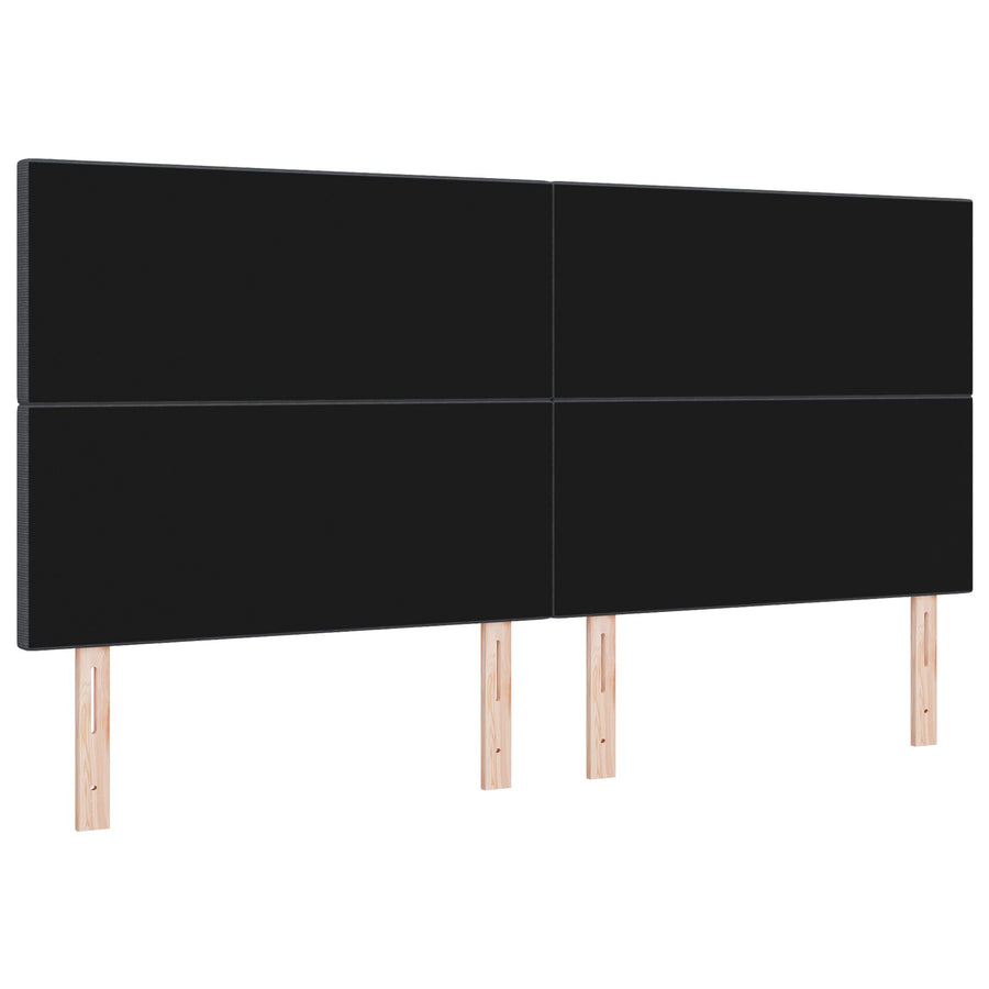 Hoofdbord Effen Ontwerp Korte Stof Donkergrijs 200 cm Hoog hoofdbord